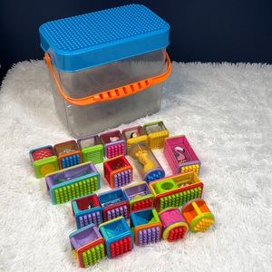 VTG Fisher Price Peek-a-Boo Blocks & Container